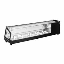 Omcan USA 44395 69" Countertop Refrigerated Sushi Display Case, Black