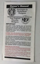 H&R NEF  Shotguns Owners Manual 2004  Style 7.5 X 4.5” Foldout pamphlet