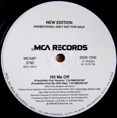 New Edition   Hit Me Off ( VINYL ''12)