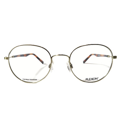 New FLEXON Titanium Eyeglasses H6010 710 Gold Men's Optical Frame 50-20-140