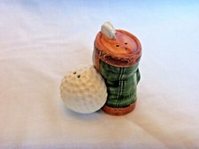 GANZ GOLF BAG BALL SALT PEPPER SHAKERS VINTAGE UNUSED