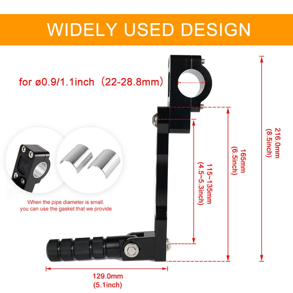 Conjunto de montagem de pinos ajustáveis para estrada compatível com Suzuki VSTROM 1000 2002-2010 2014-2019 - Imagem 4 de 4