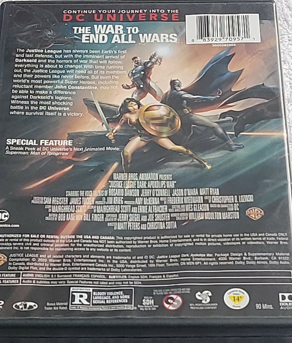 Justice League Dark Apokolips War DC Universe Movie Warner Bros