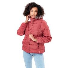 Hype Womens/ladies Faux Fur Trim Padded Jacket Hy6830