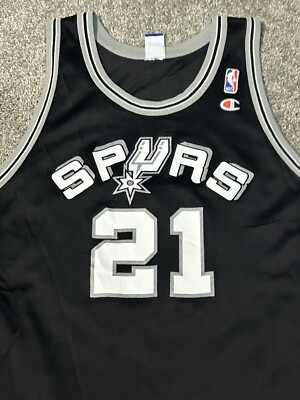 Vintage Champion San Antonio Spurs Tim Duncan #21 Jersey Mens Size