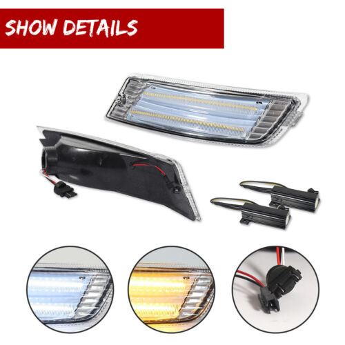 For 05-07 Jeep Liberty Clear Lens Front Corner Dynamic Amber LED Signal DRL Lamp - Picture 4 of 12