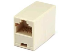 Lot of 5 RJ11 Telephone Jack Line Coupler Adapter Connector for Phone Cord Beige