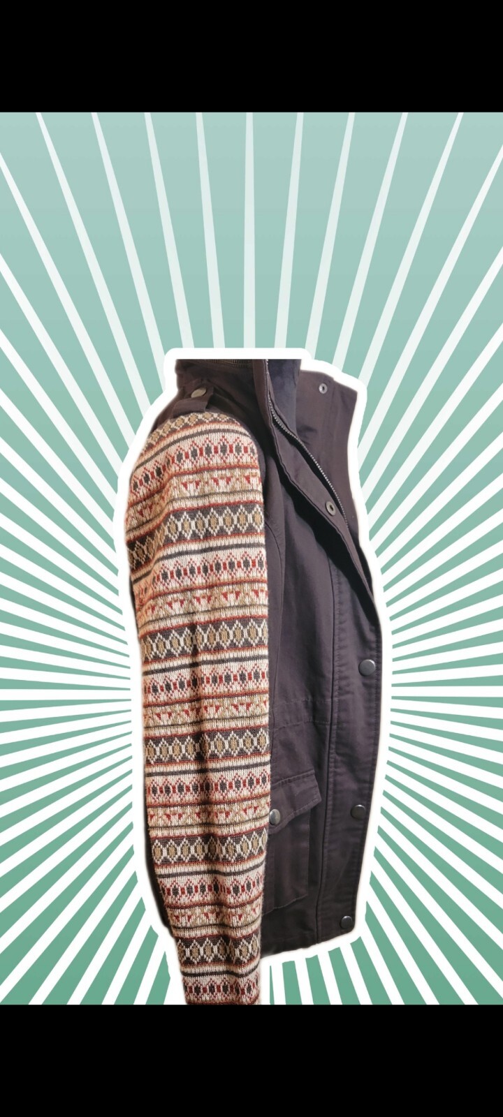 Light Brown Pixley Jacket Mixed Pattern  Size: Sm… - image 5