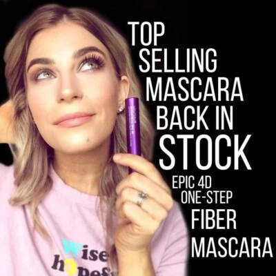 GENUINE Younique MOODSTRUCK EPIC 4D One-Step Fiber Mascara 💜BLACK