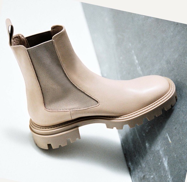 flat leather ankle boots