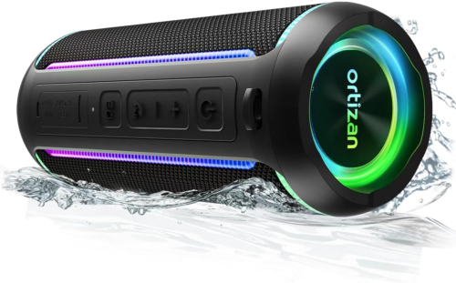 40W Portable Bluetooth Speaker, IPX7 Waterproof, True Wireless Stereo, Black