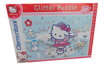 Clementoni Glitter Puzzle Hello Kitty 104 Teile ca.33,5 x 23,5 cm Tiere Neu 