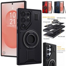 For Samsung Galaxy S25/Plus/S25 Ultra Ring Kickstand Phone Case Shockproof Cover