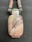 Dramatic Beige Agate and Glassy Jade Snuff Bottle Necklace/ Film Collection — photo 4
