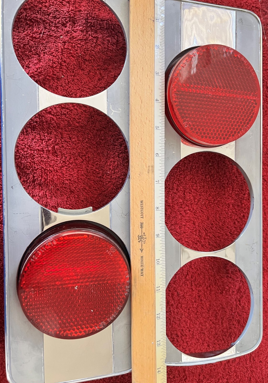 Ferrari 365 tail light bezel set ORIGINAL - left and right side