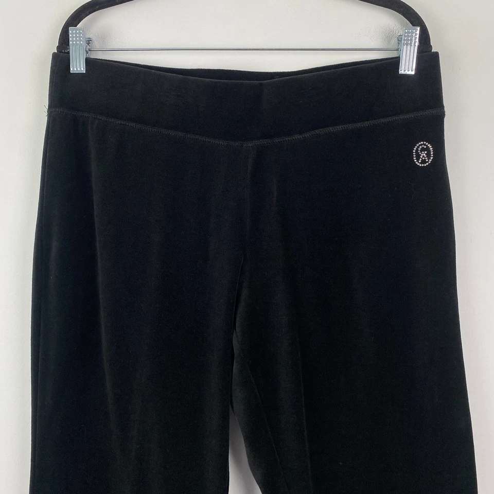 Велюровые укороченные брюки Christine Alexander размер Petite Large черные без застежек - Изображение 2 из 4