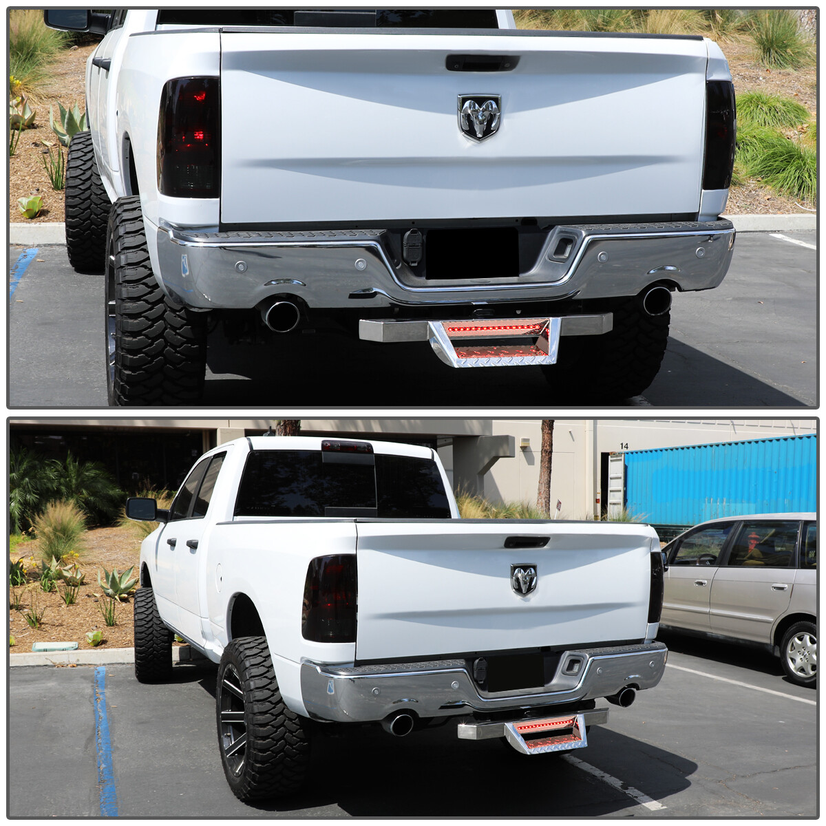 UNIVERSAL TRAILER TOW HITCH STEP BAR+PIN&CLIP W/LED BRAKE LIGHT FITS 2"RECEIVER