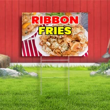 Ribbon Fries Indoor Outdoor Yard Sign