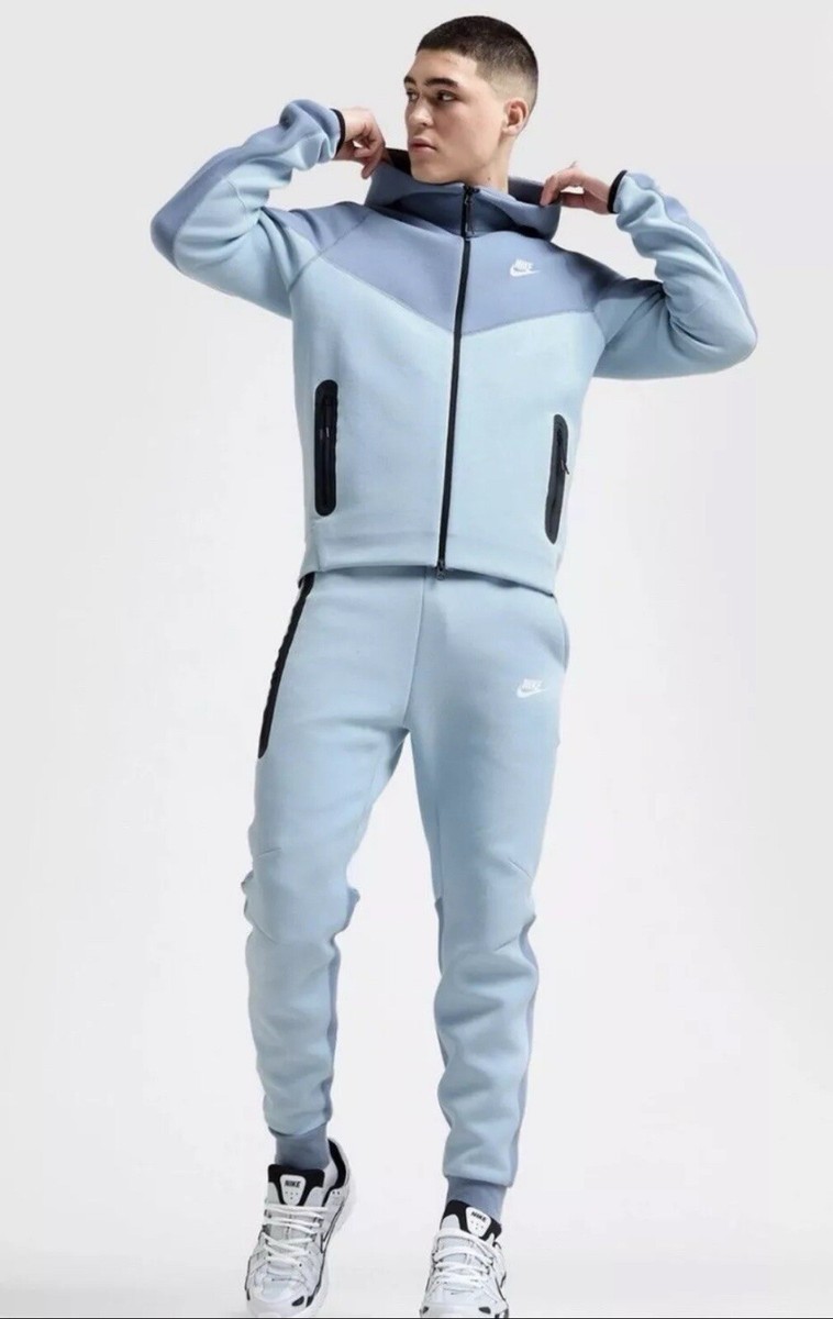 Tech Fleece Bright Blue Tracksuit New Season Nike Tech Fleece