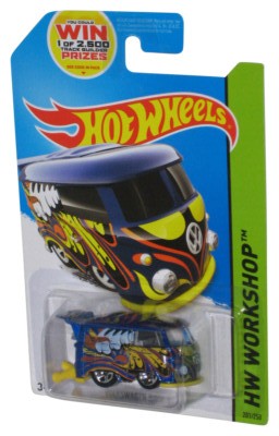 Hot Wheels HW Workshop (2013) Blue Volkswagen Kool Kombi Toy Car #201/250