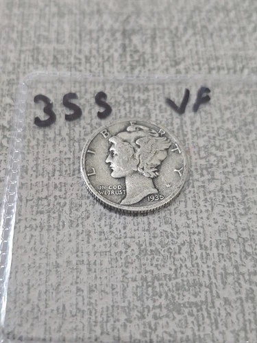 1935 S Mercury Dime VF
