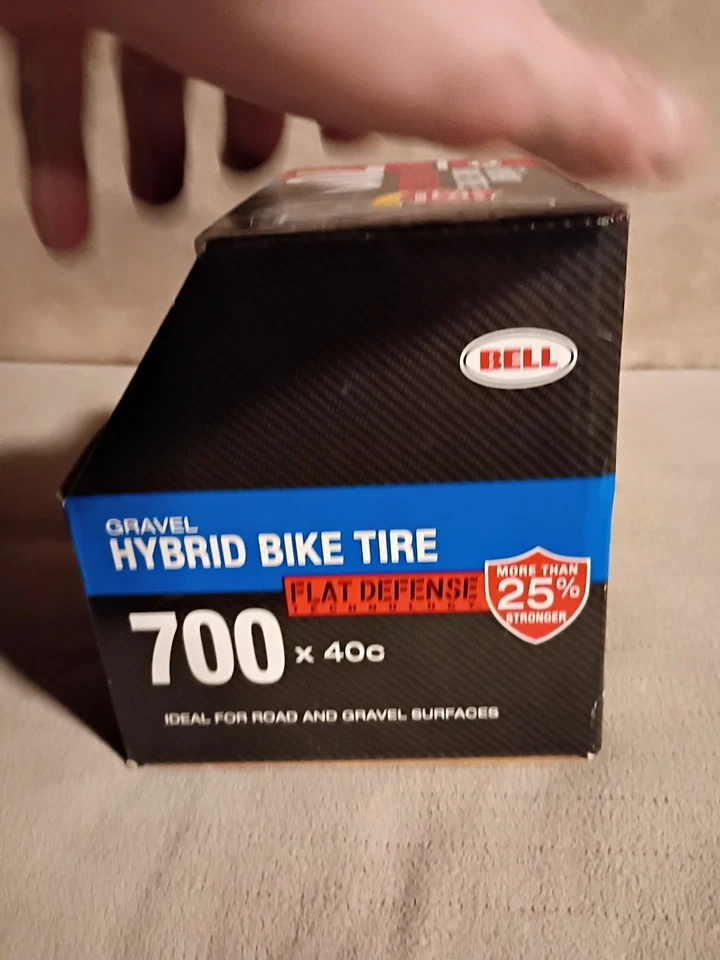 Pneu de bicicleta híbrido Bell Gravel bicicleta defesa plana 700 x 40c novo em folha  - Imagem 4 de 4