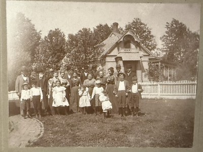 Antique Mounted Photo West Plains Missouri Family Gathering Idd 1900s Genealogy
