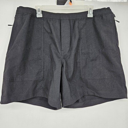 Lululemon Shorts Mens XXL Black Light Woven Relaxed Fit Pull On Athleisure Chino
