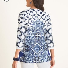 NWT sz 1 8/10 Chico  s Travelers Collection Moroccan Crushed Jacket