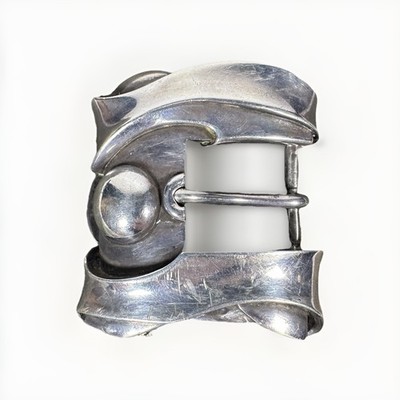 Barry Kieselstein-Cord 1991 Sterling Silver Modernist Belt Buckle Vintage USA