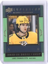 2023-24 Upper Deck #HR40 Luke Evangelista Honor Roll Green Rainbow