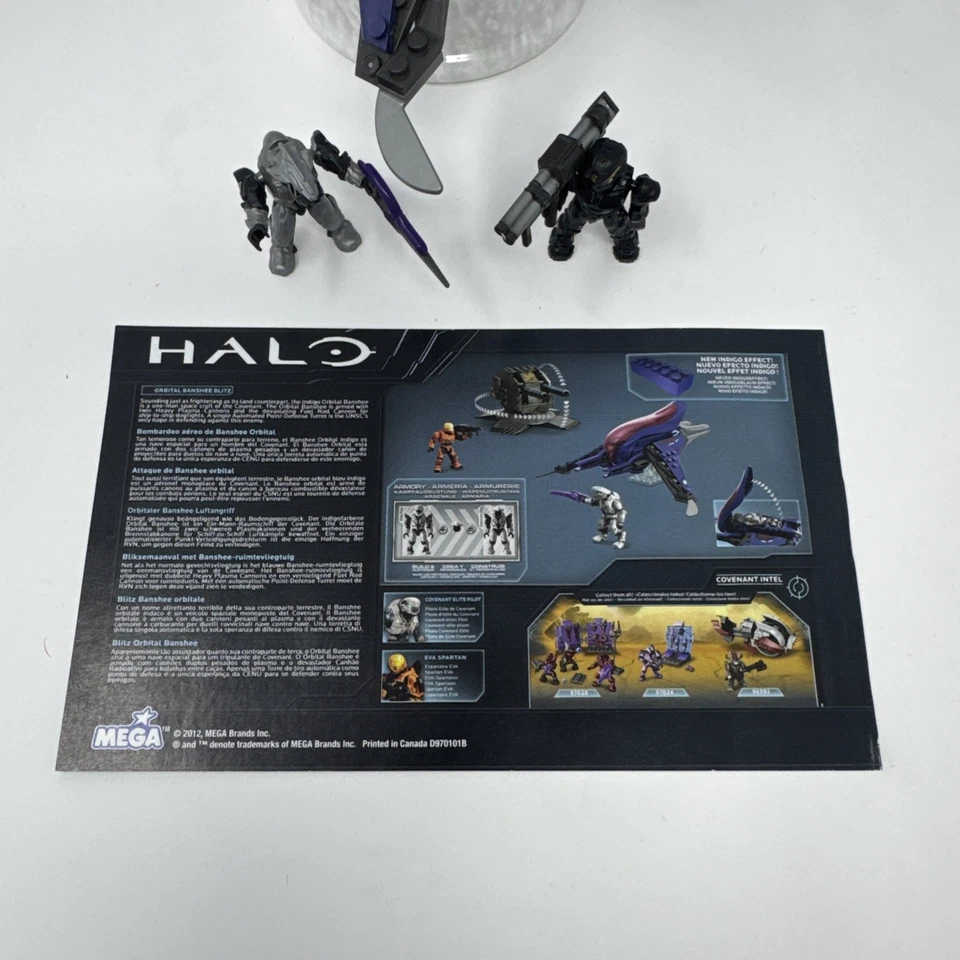 Halo Mega Bloks Orbital Banshee Blitz 97010 Incomplete Set With Instructions - Image 3 of 4