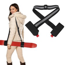 Ski Strap, Adjustable Ski Carrier Shoulder Straps,Black  48.4"