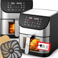 Airfryer HeißLuftfritteuse 8L XXL 1800W HeißLuft Ofen Grill Touchscreen Retoo