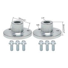 Pair 3 Stud 17T 50mm Wheel Rim Rear Axle Hub fr 110 125cc Quad ATV Buggy Go Kart