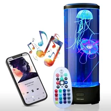 Brewish Jellyfish Lamp with 20W Bluetooth Speaker (Upgraded Motor 2025), 16 C...