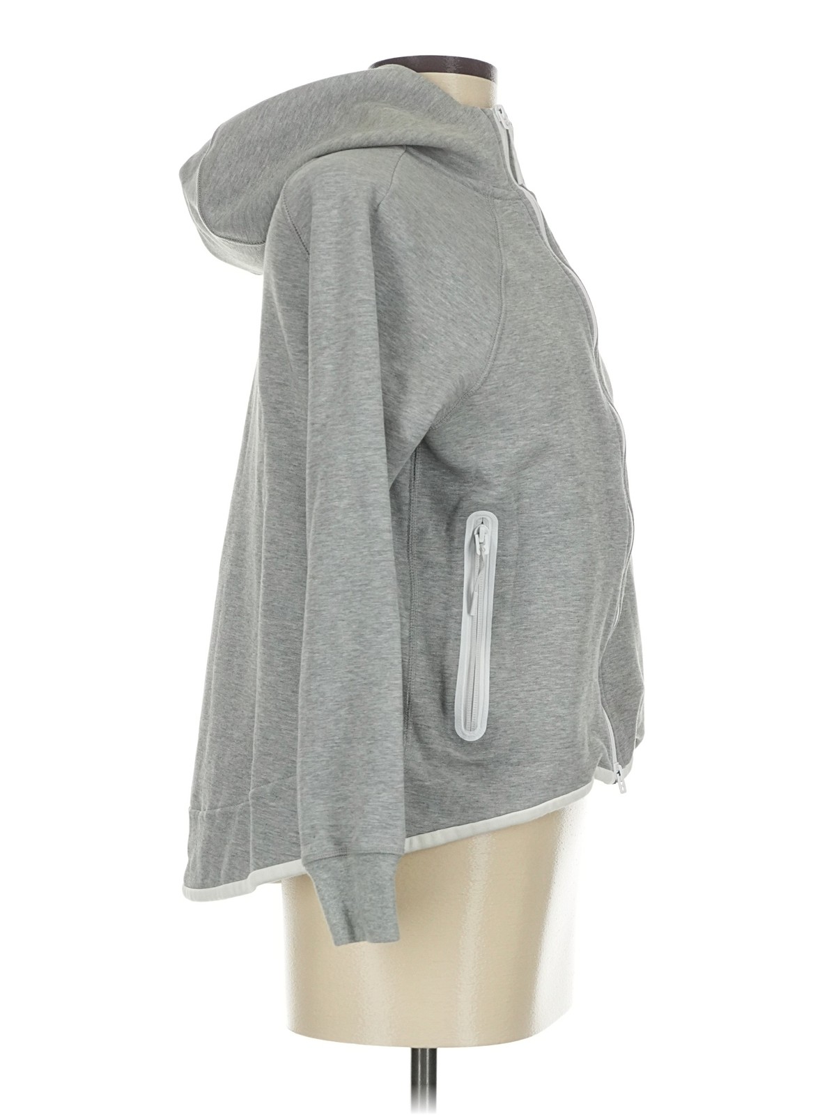 Nike Women Gray Zip Up Hoodie S thumbnail 3