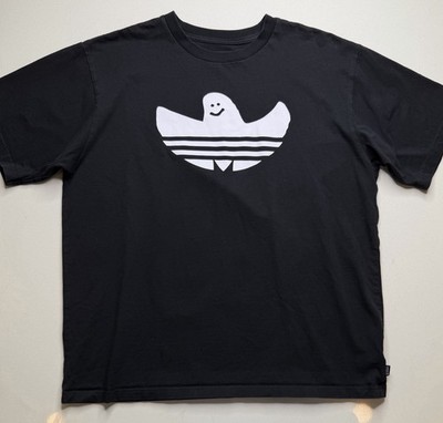 Adidas x Mark Gonzales Shmoo Size L Skateboarding Men Black T-Shirt Black