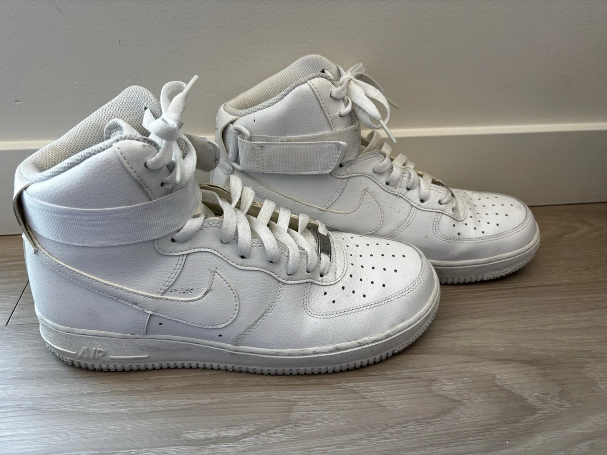 Nike Air Force 1 High - Men\'s 12 - White Leather Sneakers Worn Vintage First Look at the 2026 Nike Air Force 1 “Triple White” with  main image 3