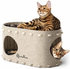 Cat House for Indoor Cats, Cat Bed Cave for Multiple  Large Cats Up to 22 Lb...