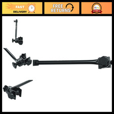 Adjustable Clamp-On 16" Boom Arm - Angled Mini Interlocking Design for Microphon