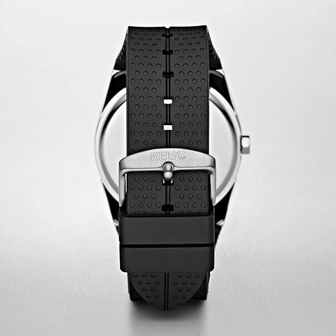 Reloj para hombre Relic by Fossil 42 mm tono plata fecha esfera negra azul ZR11861 Foto 4 de 4