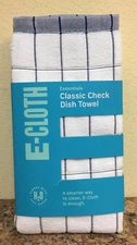 E-Cloth 10637B Classic Check Blue Dish Towel