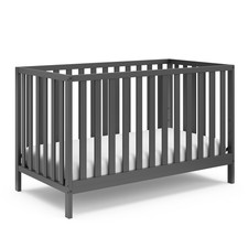 Sunset 4-In-1 Convertible Baby Crib, Gray