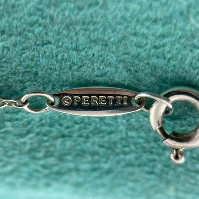 TIFFANY & Co. Bean Necklace Black Jade Silver 925 Elsa Peretti