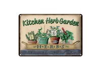 Schild Blech 30X20Cm - Made In Germany - Spruch Garten - Kirchen Herb Garden