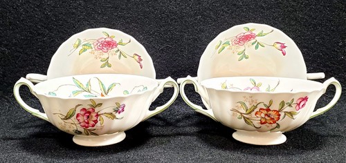 Royal Doulton 4 Clovelly H4805 Cream Soup Bowls MCM
