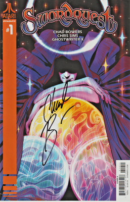 SWORDQUEST #1  SIGNED by CHAD BOWERS  ATARI * DYNAMITE  2017  NICE!!!
