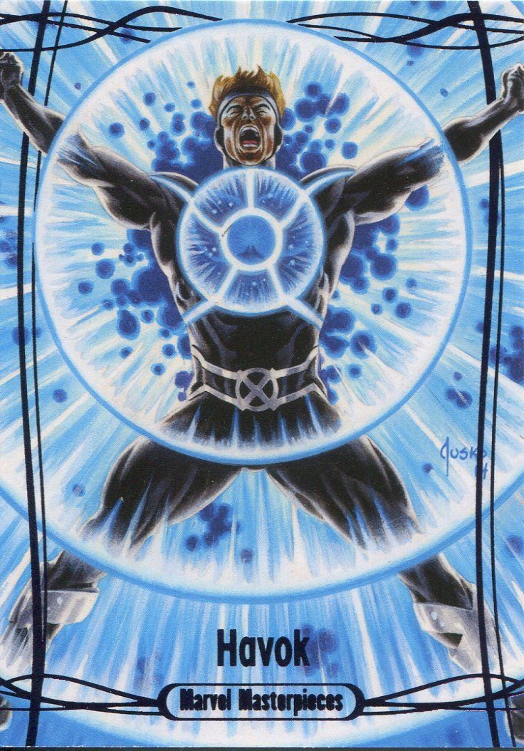 Marvel Masterpieces 2016 Purple Parallel [#/199] Base Card #42 Havok