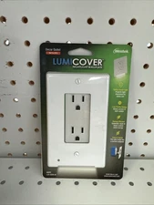 Lumicover Outlet Wall Cover Plate Night Light Westek White New